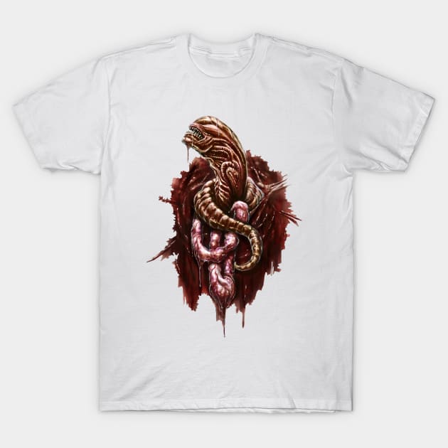 Chestburster T-Shirt by MalSemmensArt